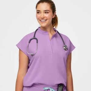 Figs Rafaela Oversized Scrub Top Lilac Dawn Size S